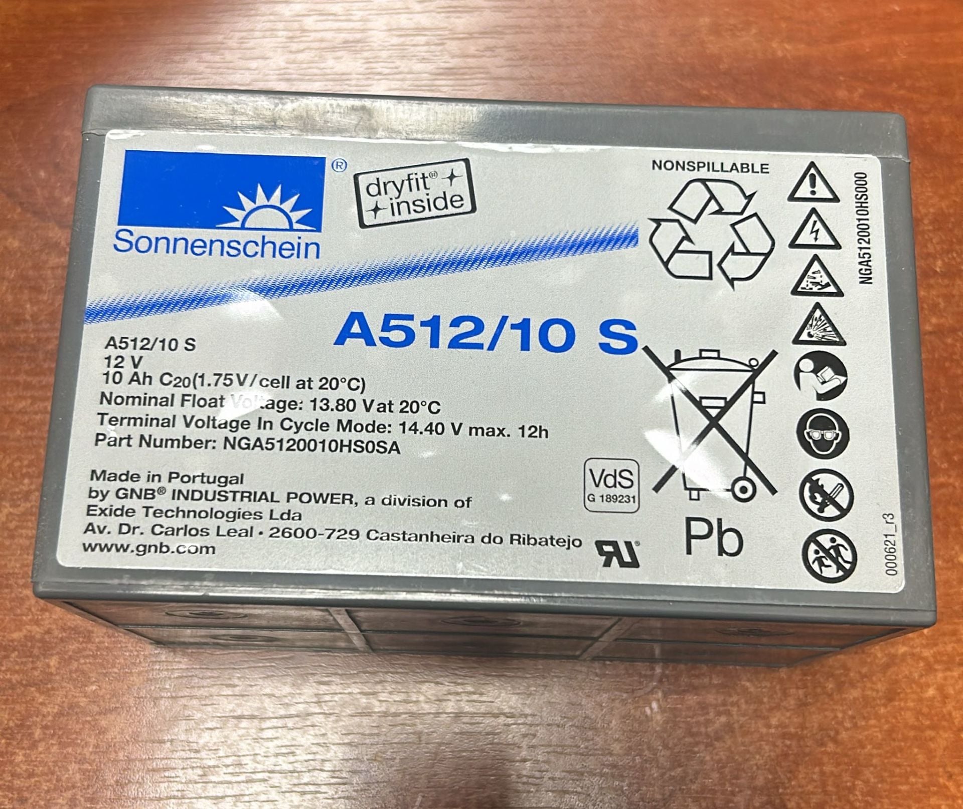A512-10S SONNENSCHEIN AKÜ 12V 10A DRYFIT