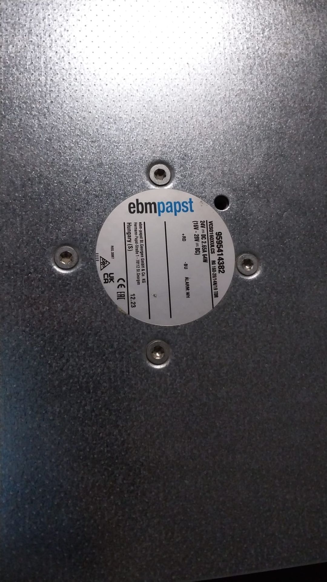 EBMPAPST RG 160-28/14 N/19 TDR FAN