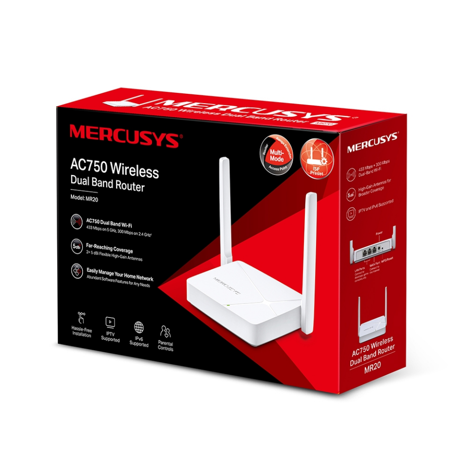 MERCUSYS AC750 Wireless Dual Band Router