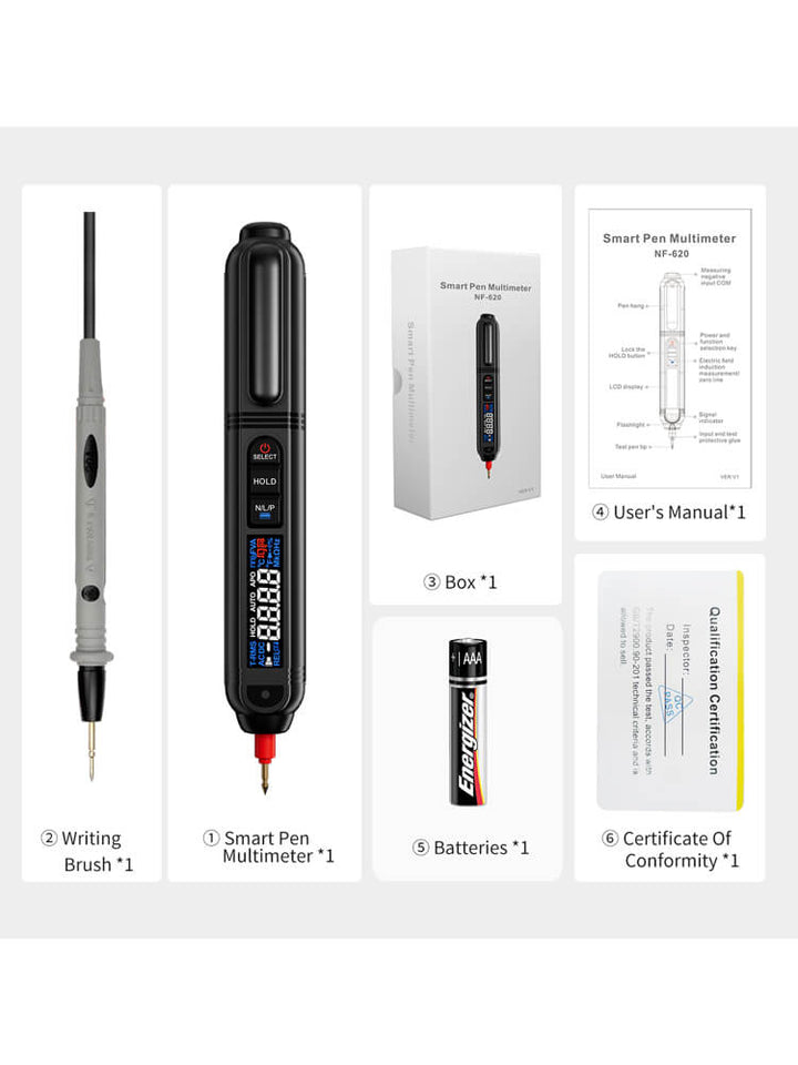 NOYAFA NF-620 Akıllı Kalem Tipi Multimetre AC/DC NCV Test Kalemi