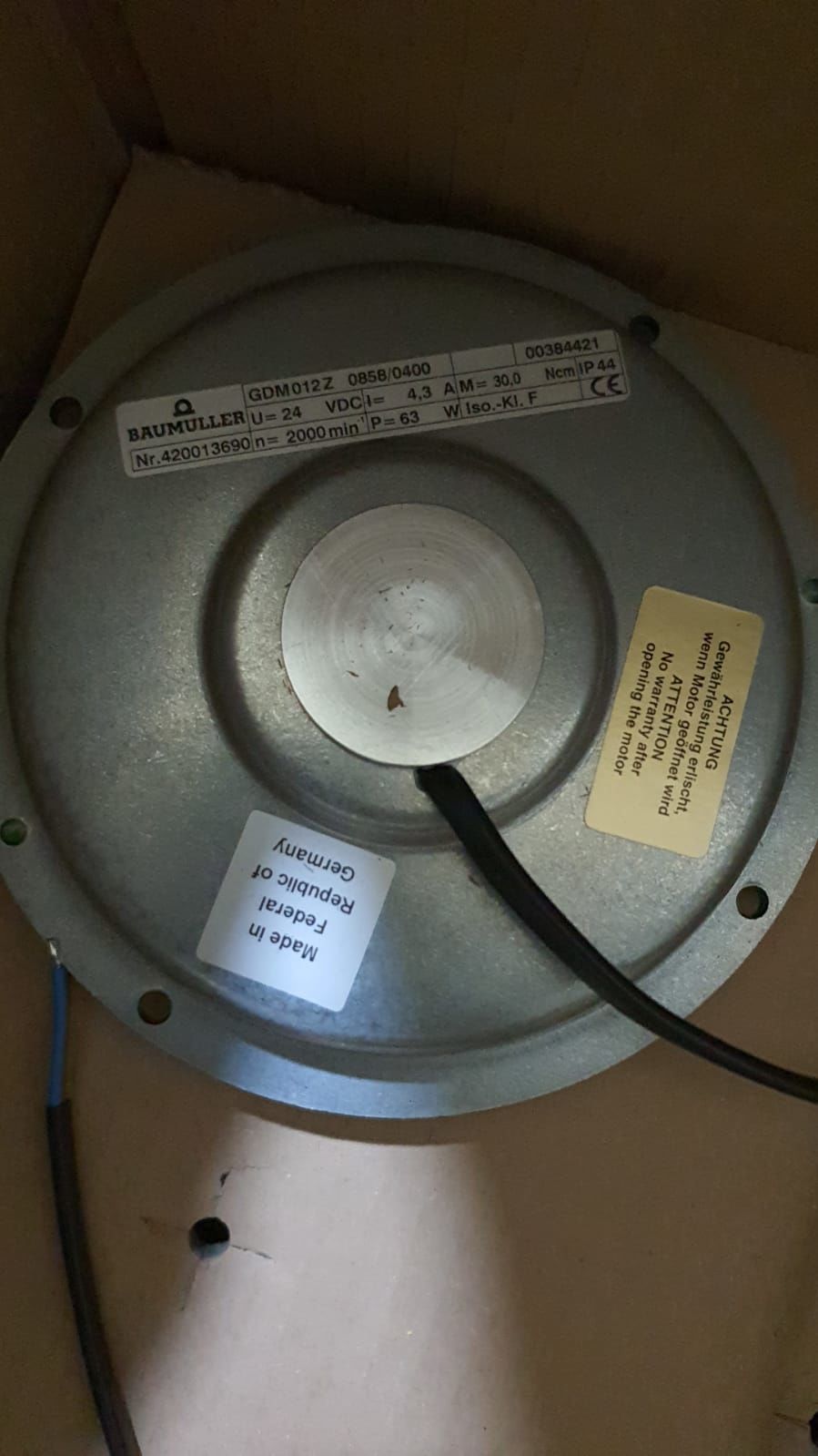 BAUMÜLLER GDM012Z-44U2002 0858/0400x1 - C 2RSR FAN