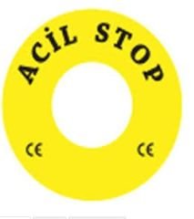 LAY5-D ACİL BUTON ETİKETİ YAPIŞKANSIZ