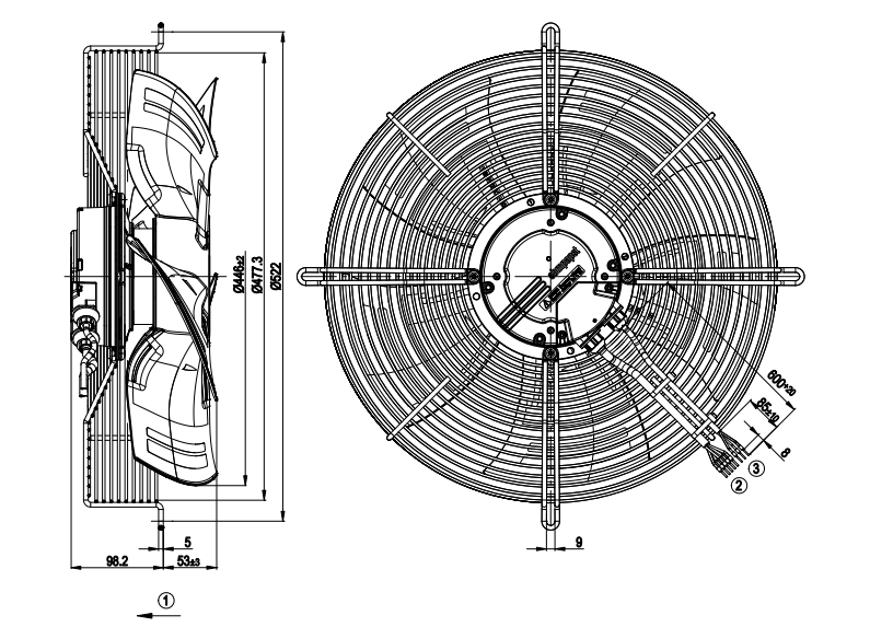 EBMPAPST R4D630-RB15-01 FAN
