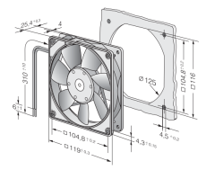 EBMPAPST D2E133-AM47-23 FAN