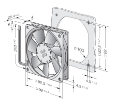 EBMPAPST W2E200-HK38-01 FAN