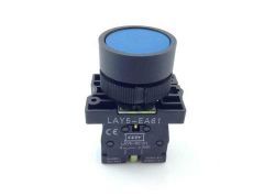 LAY5-EA61 MAVİ PLASTİK YAYLI BUTON