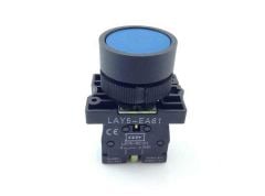 LAY5-EA61 MAVİ PLASTİK YAYLI BUTON