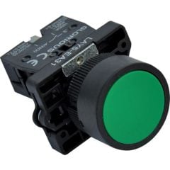 LAY5-EA31 YEŞİL PLASTİK YAYLI BUTON