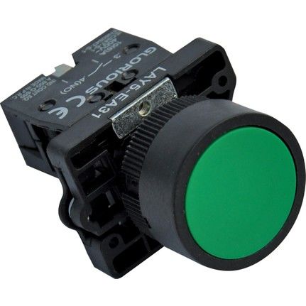 LAY5-EA31 YEŞİL PLASTİK YAYLI BUTON