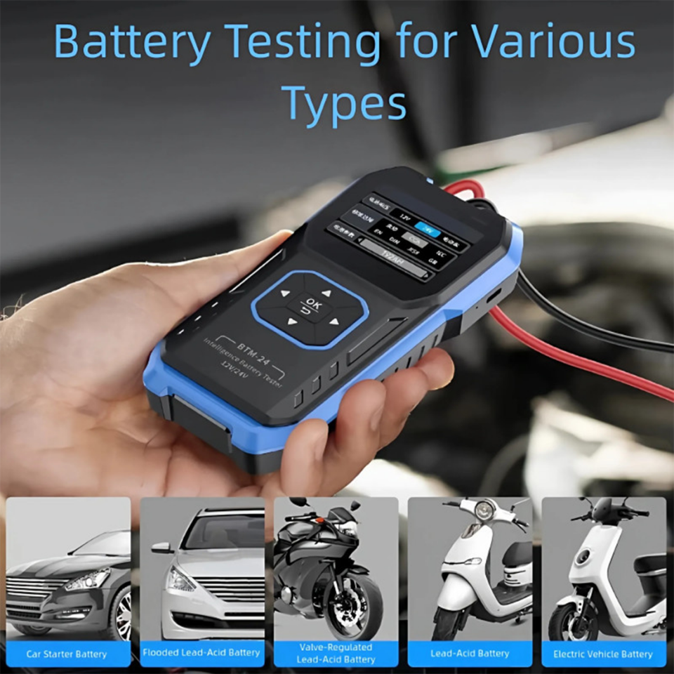 FNIRSI BTM-24 12V/24V Dijital Akü Test Cihazı