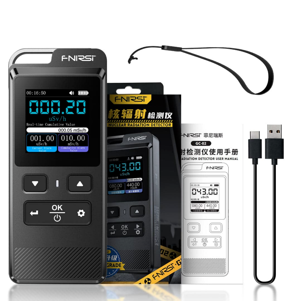 Fnirsi GC-02 Geiger Sayacı Nükleer Radyasyon Test Cihazı
