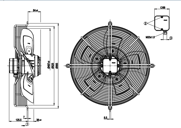 EBMPAPST S4D500-AE03-01 FAN