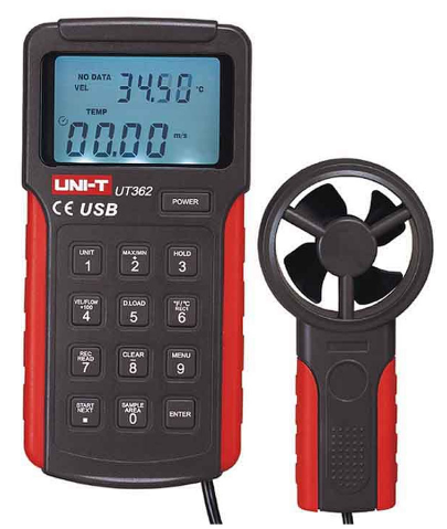 Unit UT362 Dijital Rüzgar Hızı Ölçer Anemometre