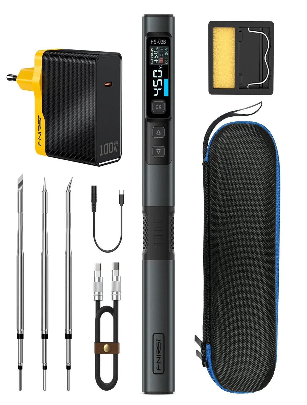 FNIRSI HS-02B 100W Akıllı Kalem Havya Mega Set