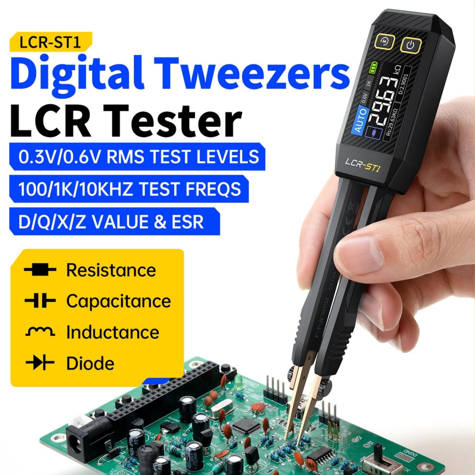 LCR-ST1 Mini Akıllı Dijital Cımbız LCR SMD ESR Transistör Test Cihazı