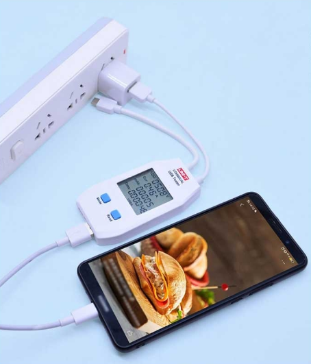 Unit UT658DUAL Çift Çıkışlı Usb Akım Gerilim Test Cihazı