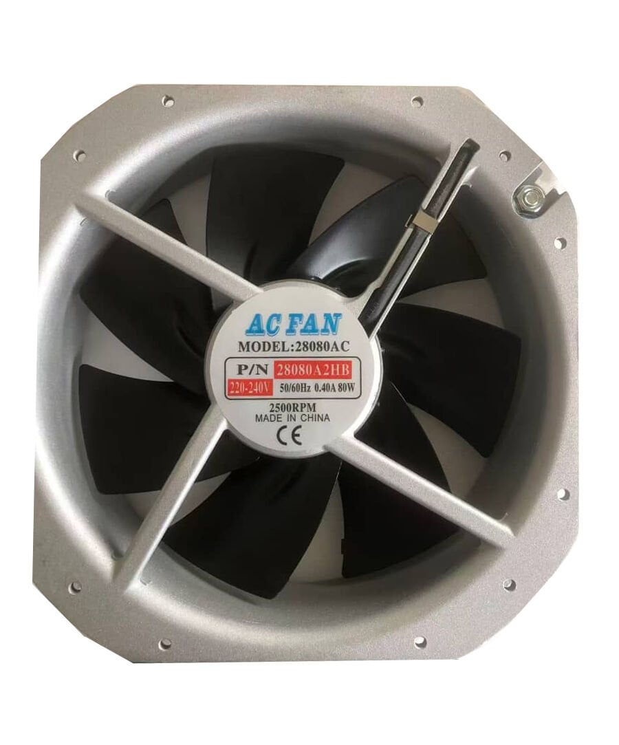 280x280x80mm 220V AC Kare Fan