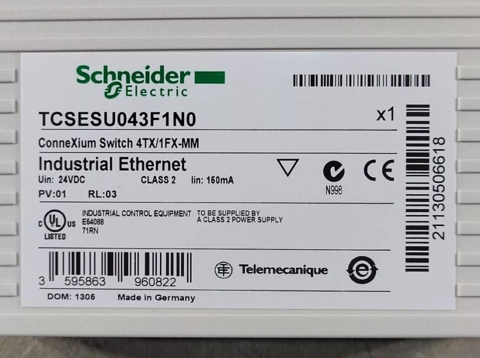 SCHNEIDER TCSESU043F1N0 4TX/1FX-MM ETHERNET BAĞLANTI ANAHTARI