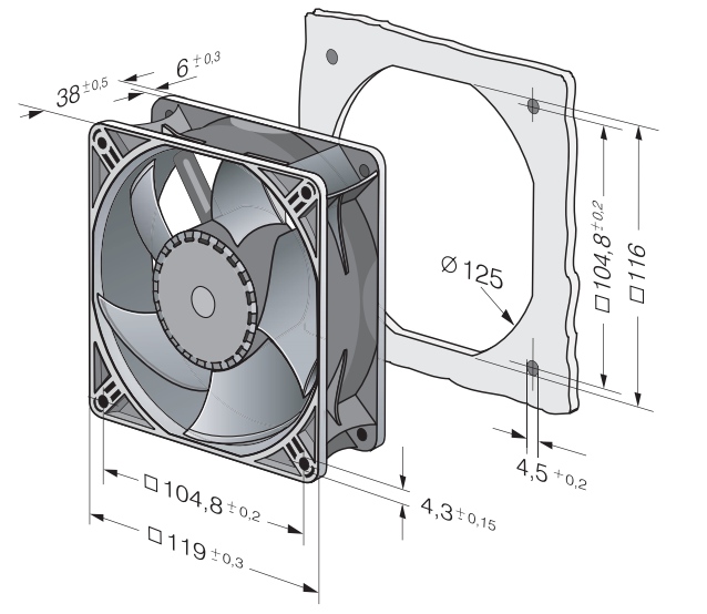 EBMPAPST 4114N/2H FAN