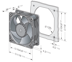 EBMPAPST 4114N/2H FAN