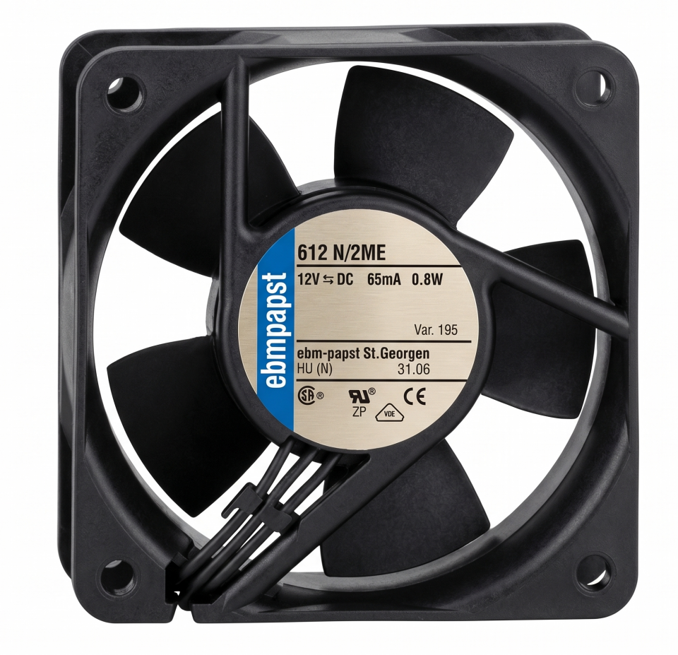 Ebm-papst 612N/2ME 12V 60x60x25 mm DC Kare Fan