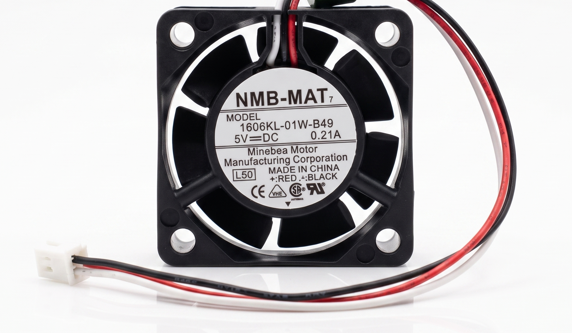 NMB-Mat 1606KL-01W-B49 5V DC Kare Fan