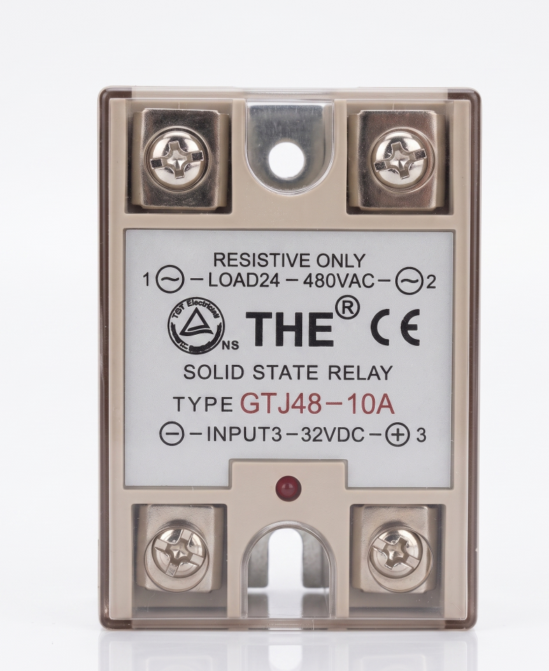 GTJ48-10A Tek Fazlı Solid State Röle (SSR) 10A 3-32VDC / 24-480VAC