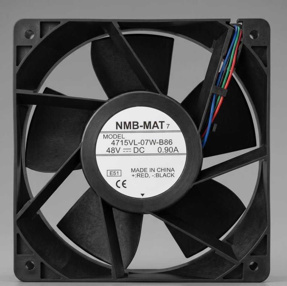 NMB-Mat 4715VL-07W-B86 120x120x38 48V DC 4 Kabloları Rulmanlı Fan