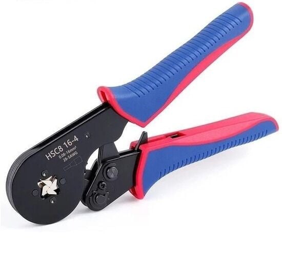 4 Köşe İzoleli Kablo Ucu Sıkma Pensesi 0.08-16 mm² HSC10 16-4 | Profesyonel Seri