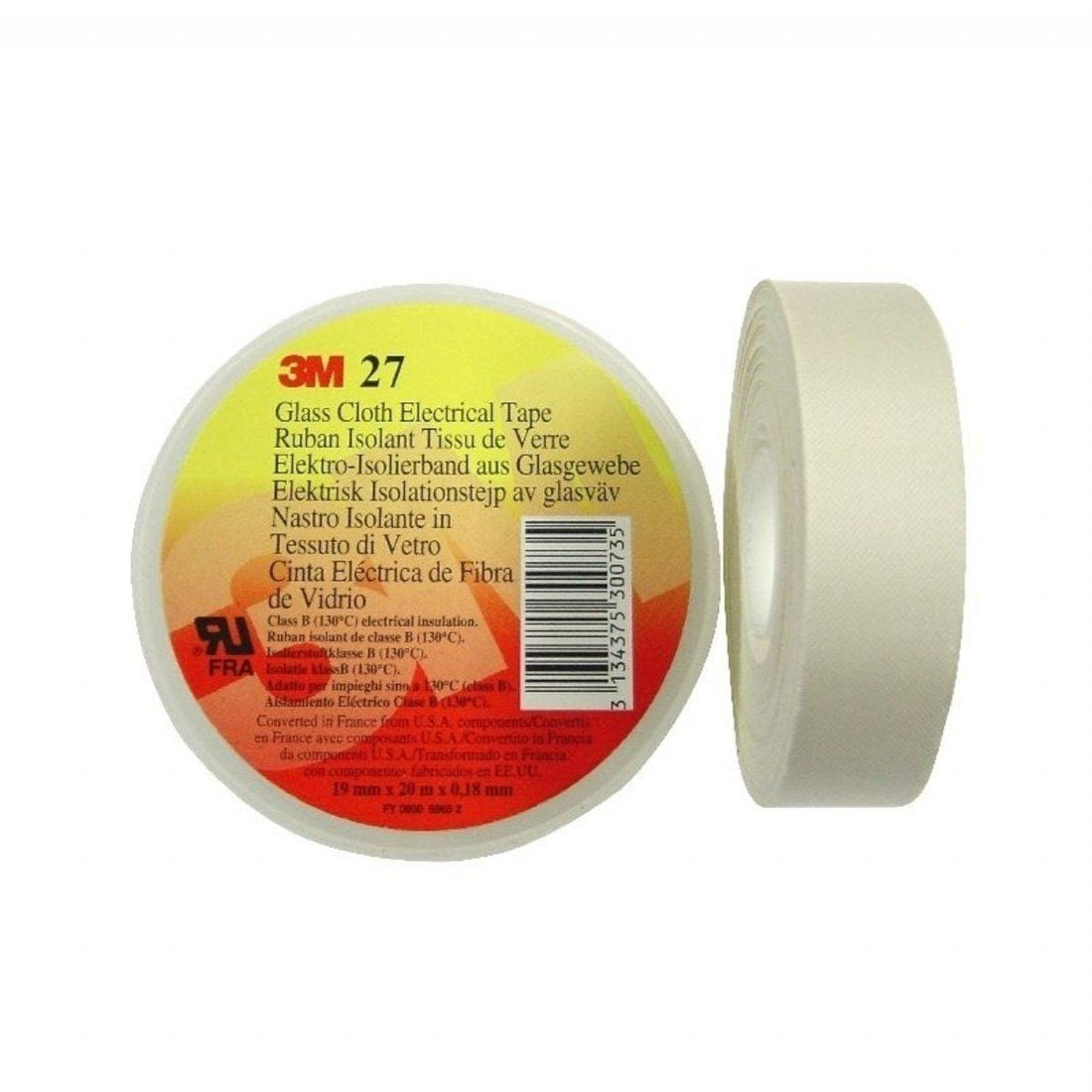 3M Scotch 27 Cam Bezi Elektrik Bandı 19mm x 20 Metre