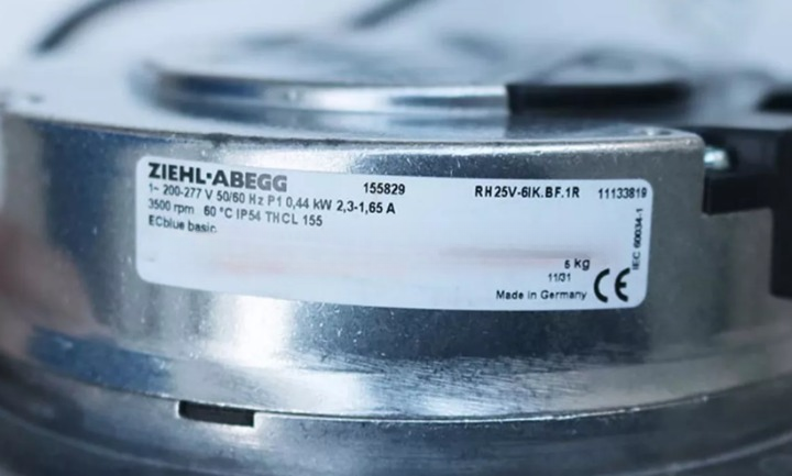 ZIEHL ABEGG RH25V-6IK.BF.1R FAN