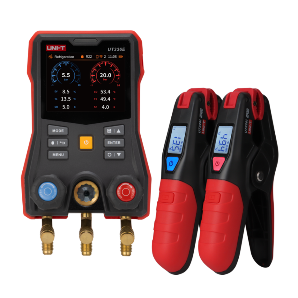 UNI-T UT336E KIT Kablosuz Sıcaklık Kelepçeli Dijital Manifold Ölçüm Seti