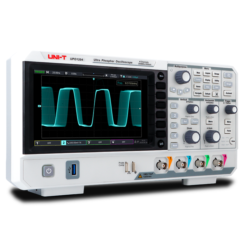 UNI-T UPO1204 200MHz 4 Kanal Dijital Osiloskop 2GSa/s
