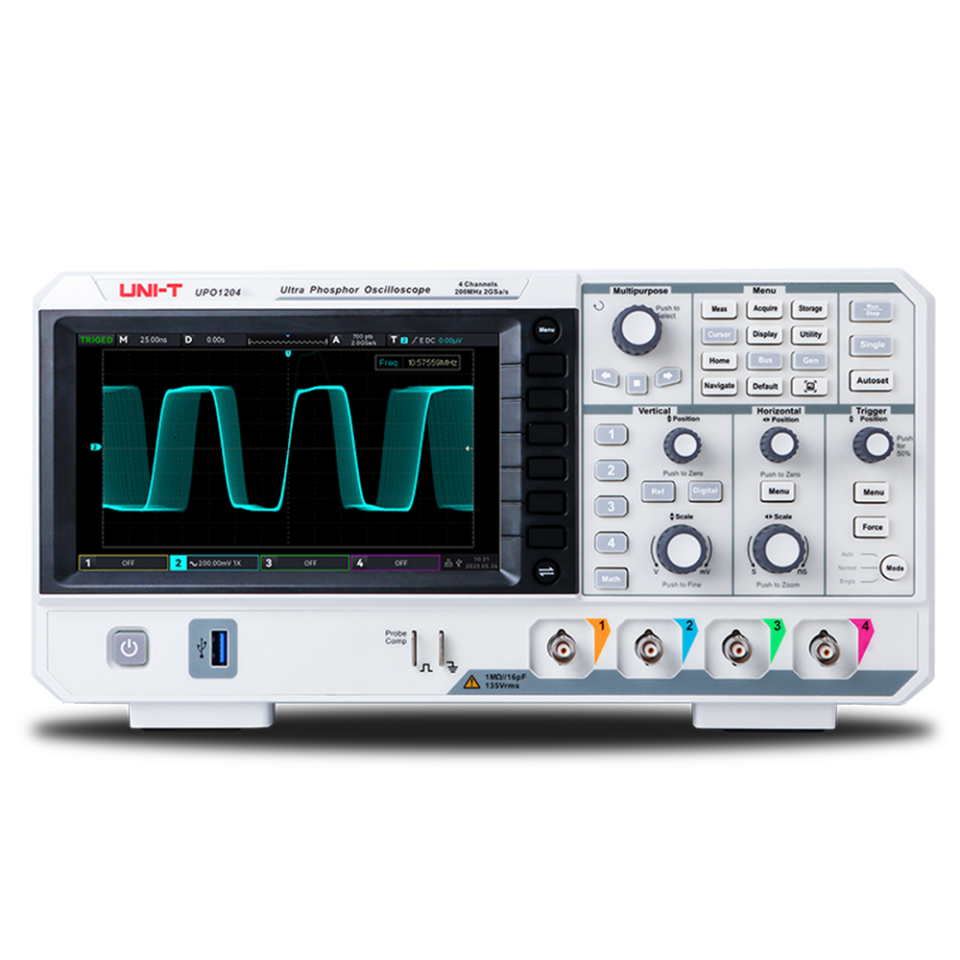 UNI-T UPO1204 200MHz 4 Kanal Dijital Osiloskop 2GSa/s