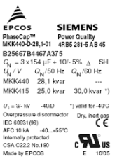 SIEMENS 4RB5281-5AB45 MKK440-D-28.1-01 GÜÇ KONDANSATÖRÜ
