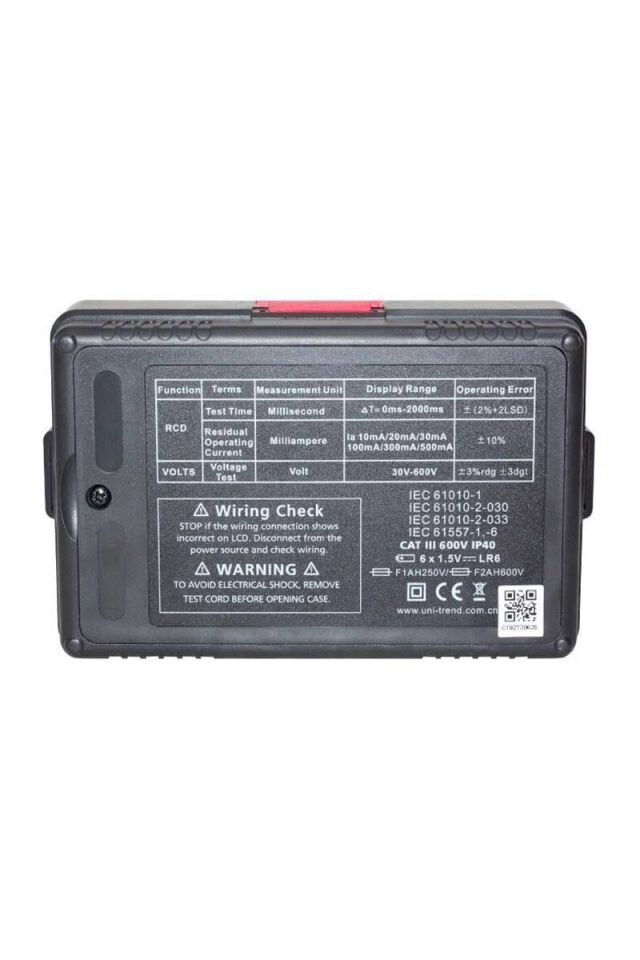 UNI-T UT582+ Dijital RCD Test Cihazı
