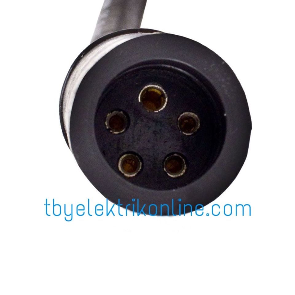 RMK-5-FS KAUÇUK KALIPLI HAT İÇİ 5 DİŞİ SOKET KONNEKTÖR