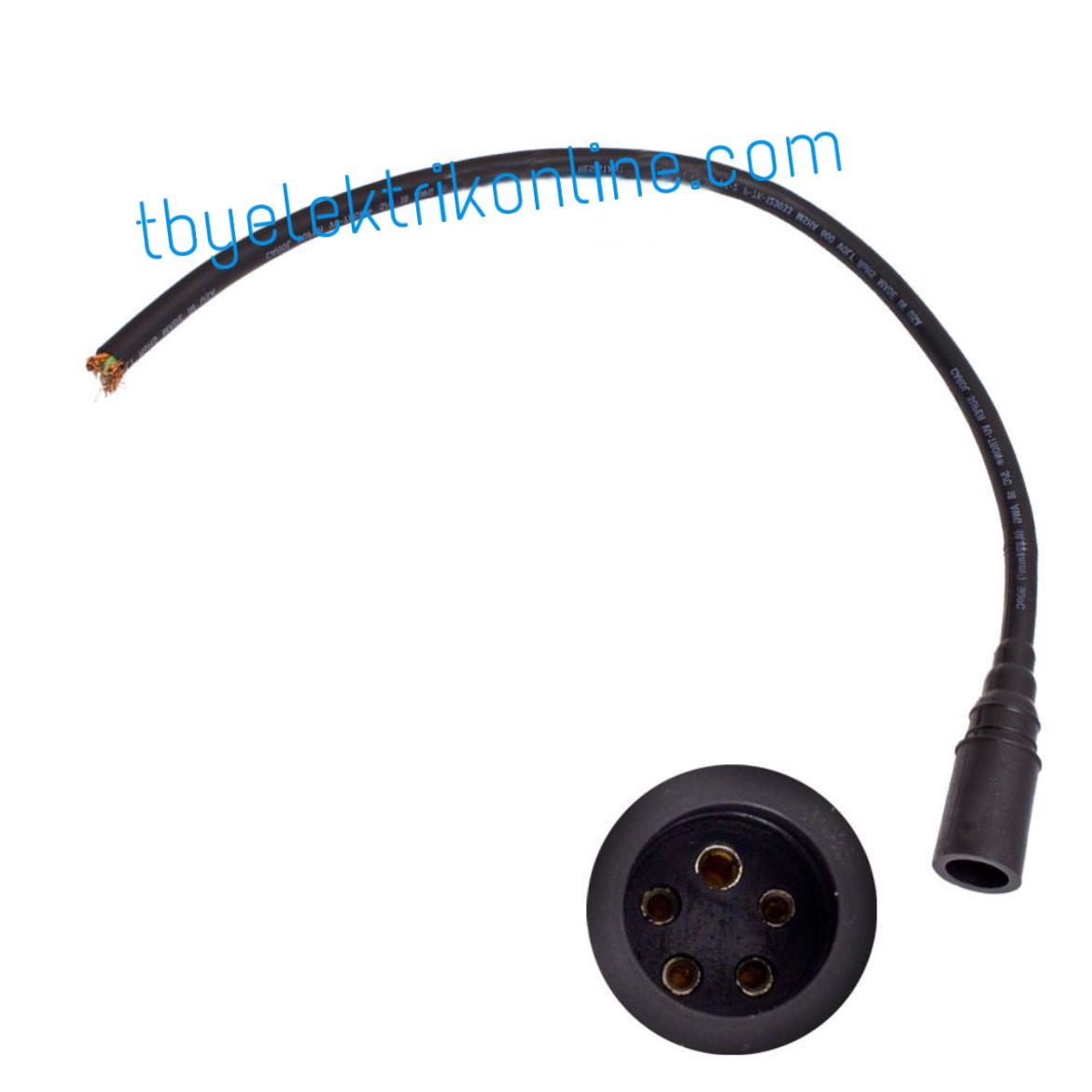 RMK-5-FS KAUÇUK KALIPLI HAT İÇİ 5 DİŞİ SOKET KONNEKTÖR