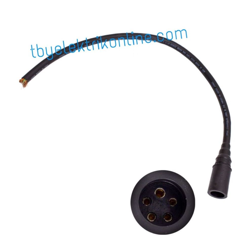 RMK-5-FS KAUÇUK KALIPLI HAT İÇİ 5 DİŞİ SOKET KONNEKTÖR