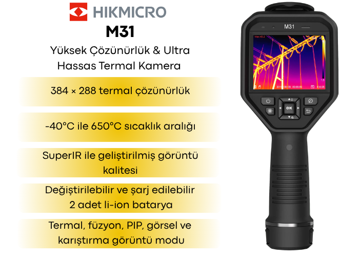 HIKMICRO M31 Termal Kamera 384x288 SuperIR 768x576