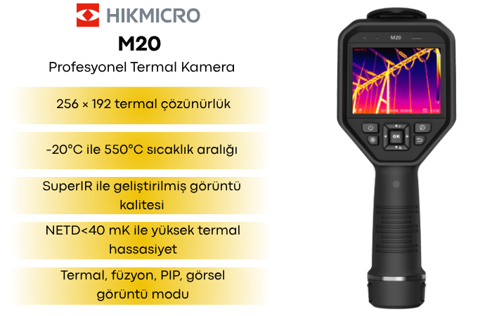 HIKMICRO M20 Profesyonel Termal Kamera 256x192 SuperIR 512x384