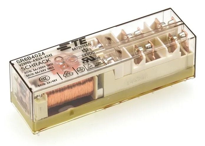 SCHRACK W23050-A1024-A542 PCB MONTAJLI KUVVET KILAVUZLU 4 KUTUPLU RÖLE