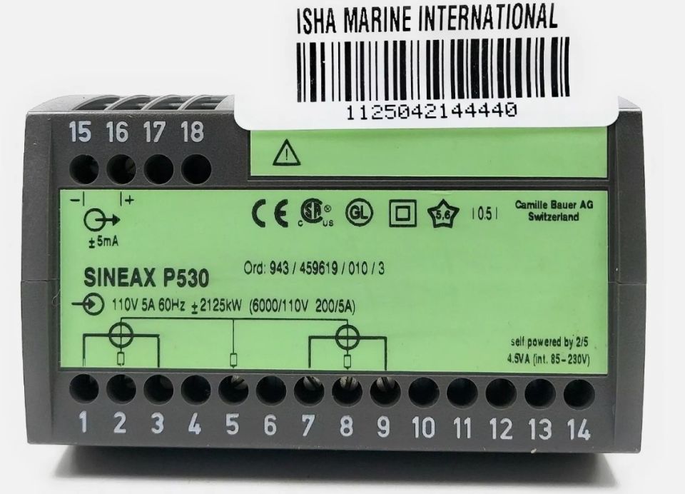 SINEAX P530 AKTİF VEYA REAKTİF GÜÇ DÖNÜŞTÜRÜCÜ