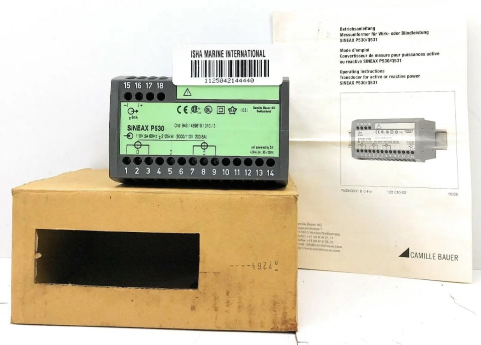 SINEAX P530 AKTİF VEYA REAKTİF GÜÇ DÖNÜŞTÜRÜCÜ