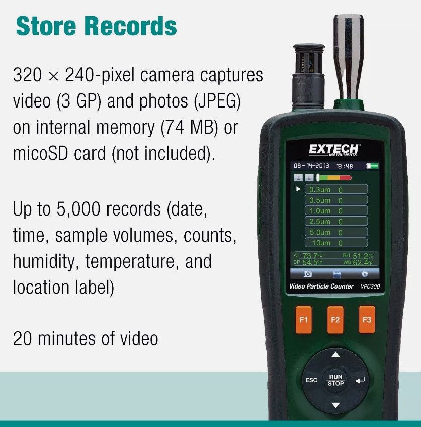 EXTECH VPC300 PARTİKÜL ÖLÇÜM CİHAZI