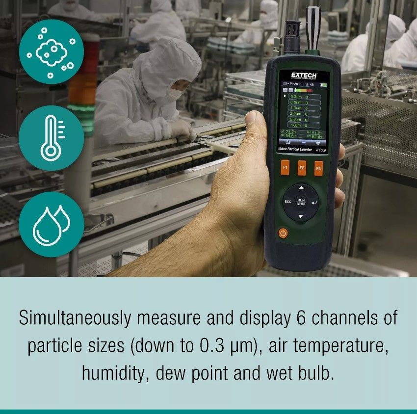 EXTECH VPC300 PARTİKÜL ÖLÇÜM CİHAZI