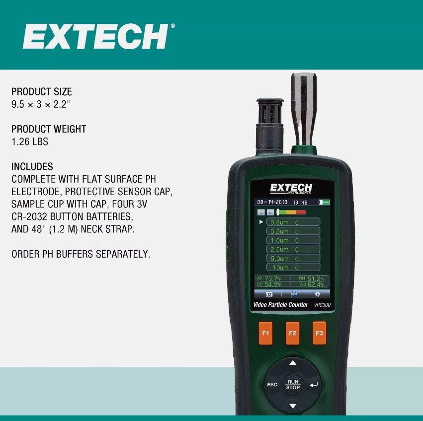 EXTECH VPC300 PARTİKÜL ÖLÇÜM CİHAZI
