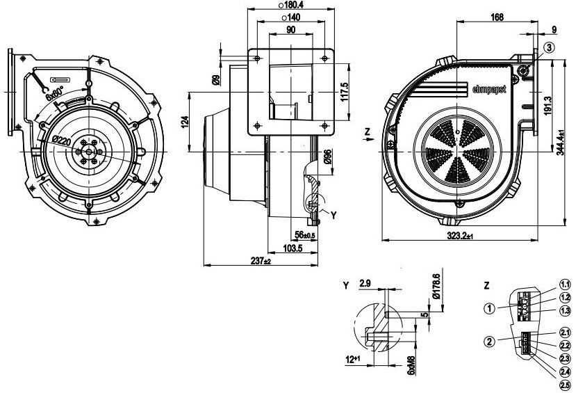 EBMPAPST G3G200GN2001 FAN