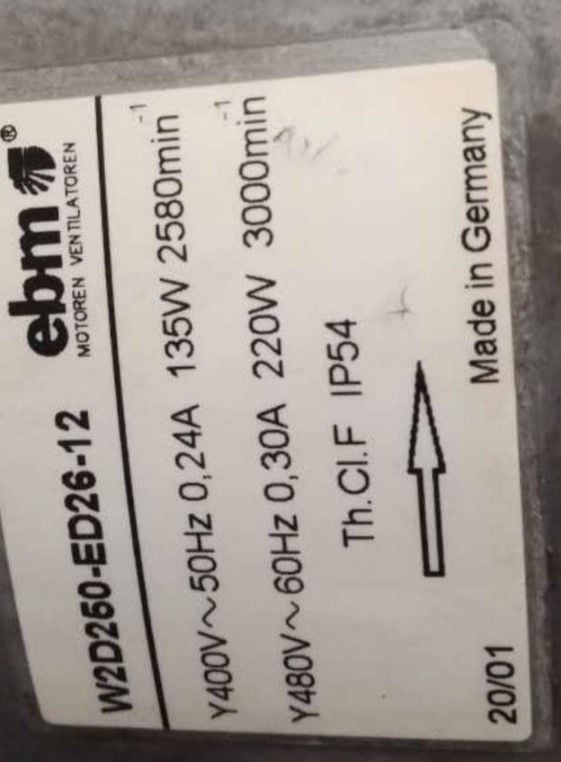 EBMPAPST W2D250-ED26-12 FAN