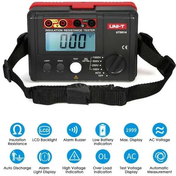 Unit UT501A Dijital İzolasyon Direnci Test Cihazı (Megohmmetre)